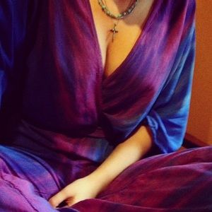 Planet blue life tie dye jumpsuit